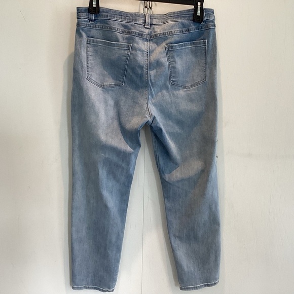 FDJ French Dressing embroidered pearl crystal embellished Olivia jeans size 14 - Picture 8 of 15